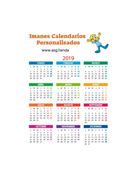 Calendario con imán personalizado para clientes de lotería