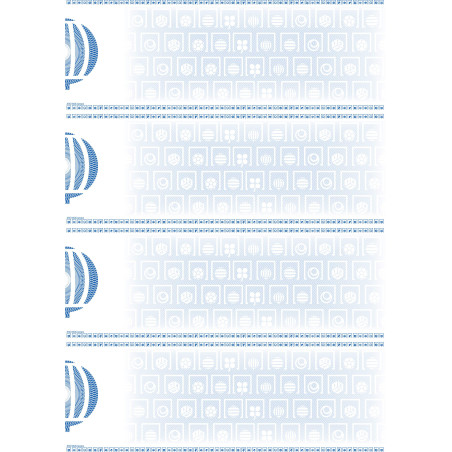 Hoja de papel Multijuegos x4 ASG azul con 4 participaciones