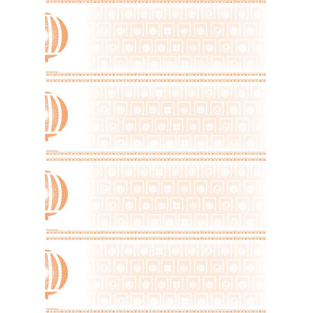 Hoja de papel Multijuegos x4 ASG naranja con 4 participaciones