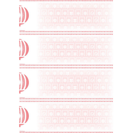 Hoja de papel Multijuegos x4 ASG rojo con 4 participaciones