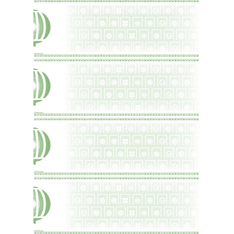 Hoja de papel Multijuegos x4 ASG verde con 4 participaciones