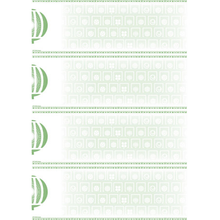 Hoja de papel Multijuegos x4 ASG verde con 4 participaciones