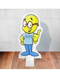 Mascota plana de aluminio
