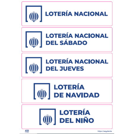 Pegatinas ventanilla Lotería