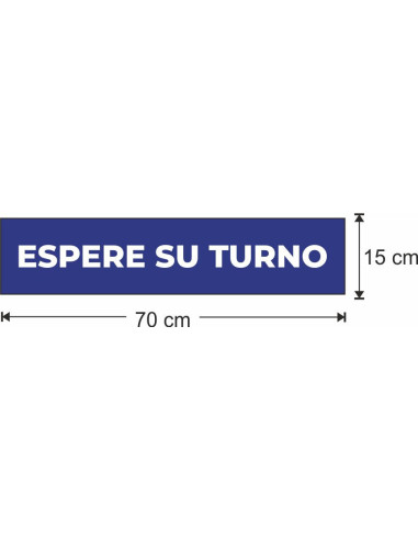 Pack 2x vinilo suelo "Espere su Turno"