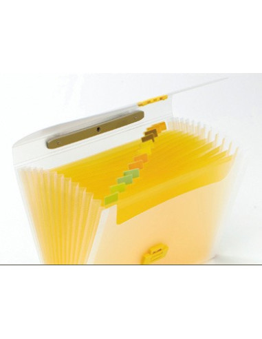 Maletin clasificador con fuelle (azul, verde, amarillo, gris, rojo)