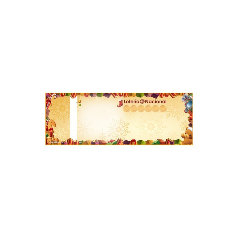 Participación de lotería en papel Multicolor ASG, modelo naranja