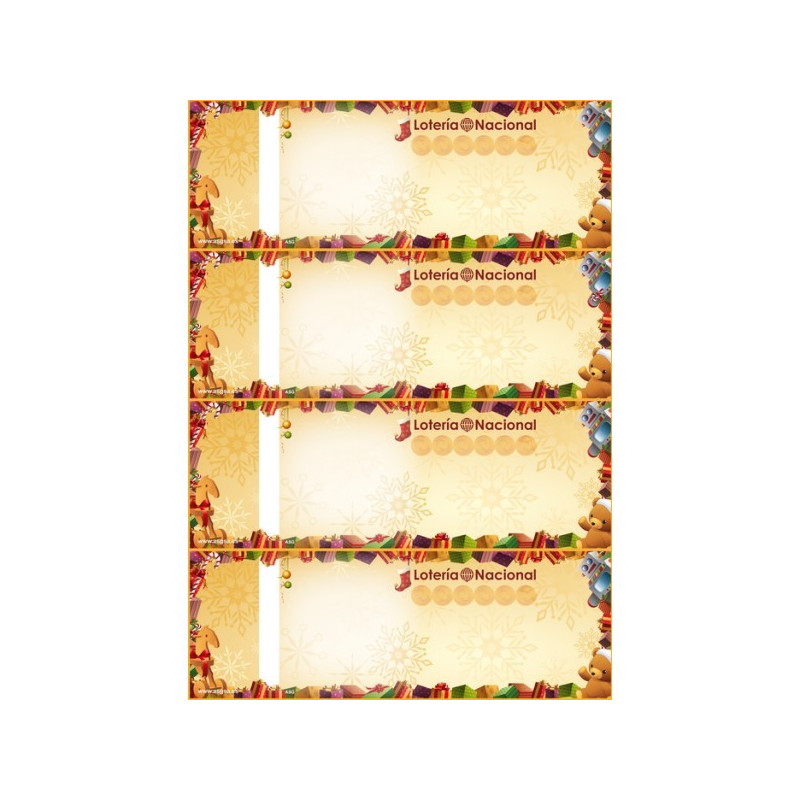 Hoja de papel Multicolor ASG modelo naranja con 4 participaciones