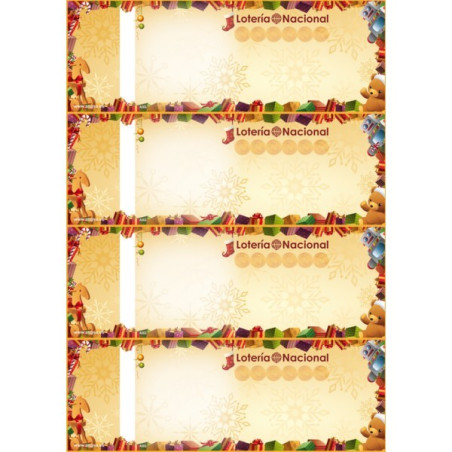 Hoja de papel Multicolor ASG modelo naranja con 4 participaciones