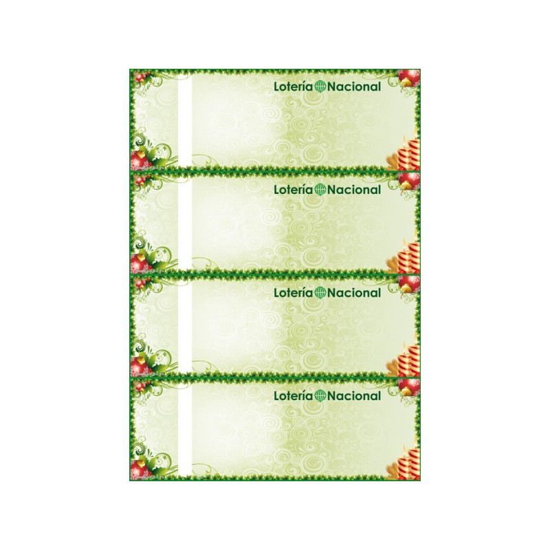 Hoja de papel Multicolor ASG modelo verde navideño con 4 participaciones