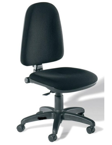Silla de oficina giratoria negra con respaldo alto