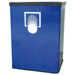 Papelera grande acero Azul corporativo