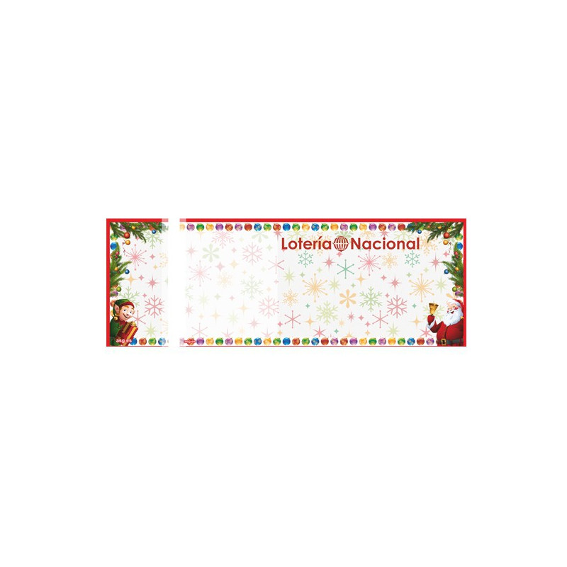 Participación de lotería en papel Multicolor ASG, modelo Papá Noel