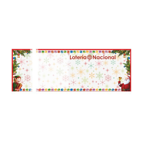 Participación de lotería en papel Multicolor ASG, modelo Papá Noel