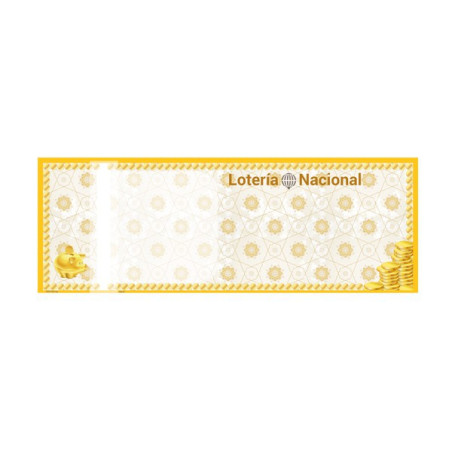 Participación de lotería en papel Multicolor ASG, modelo amarillo