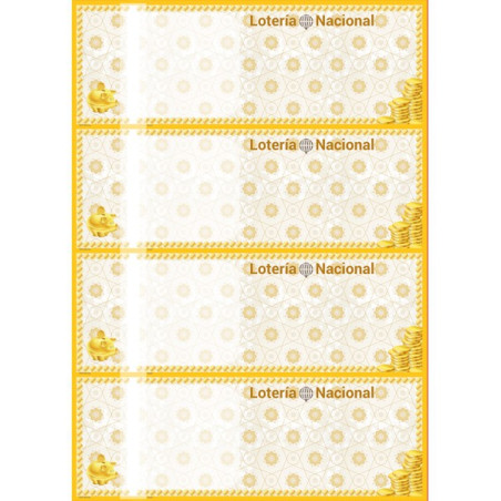 Hoja de papel Multicolor ASG modelo amarillo con 4 participaciones