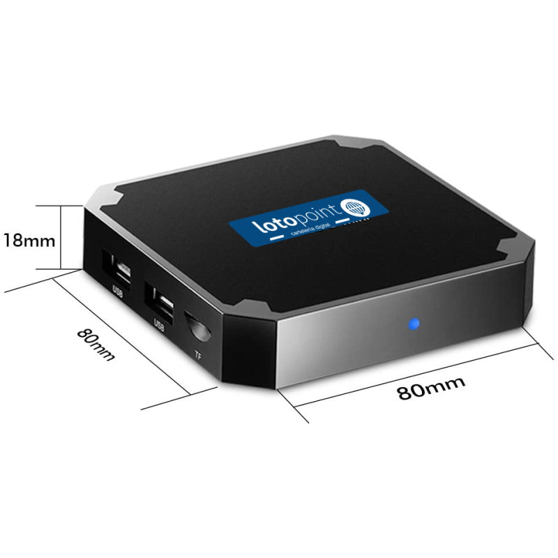 Medidas del dispositivo Kit TV LotoPoint+
