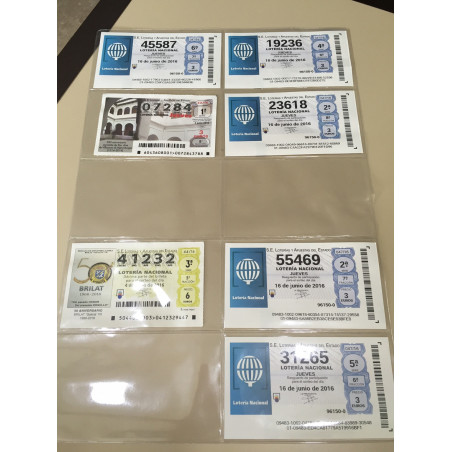 Fundas para 10 décimos y/o tickets transparentes