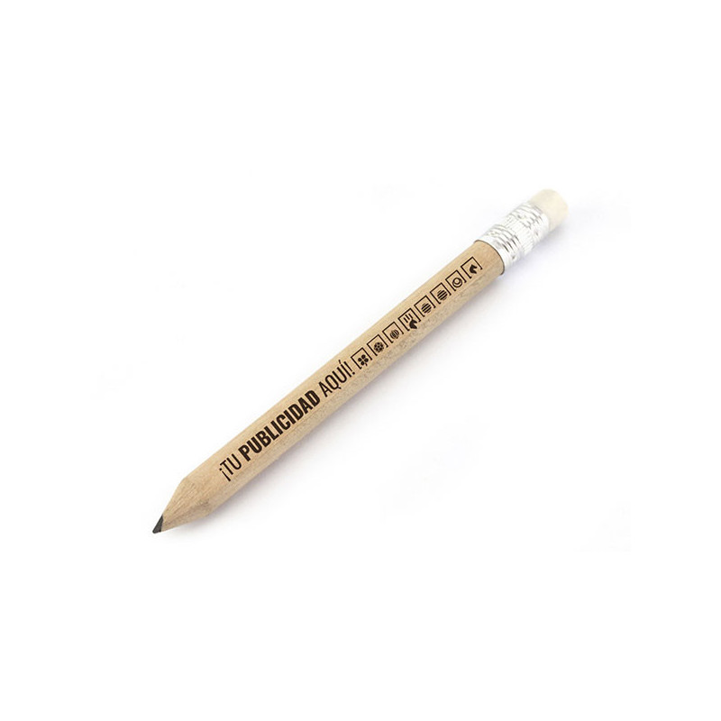 Minilápiz de madera con goma personalizado