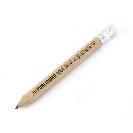 Minilápiz de madera con goma personalizado