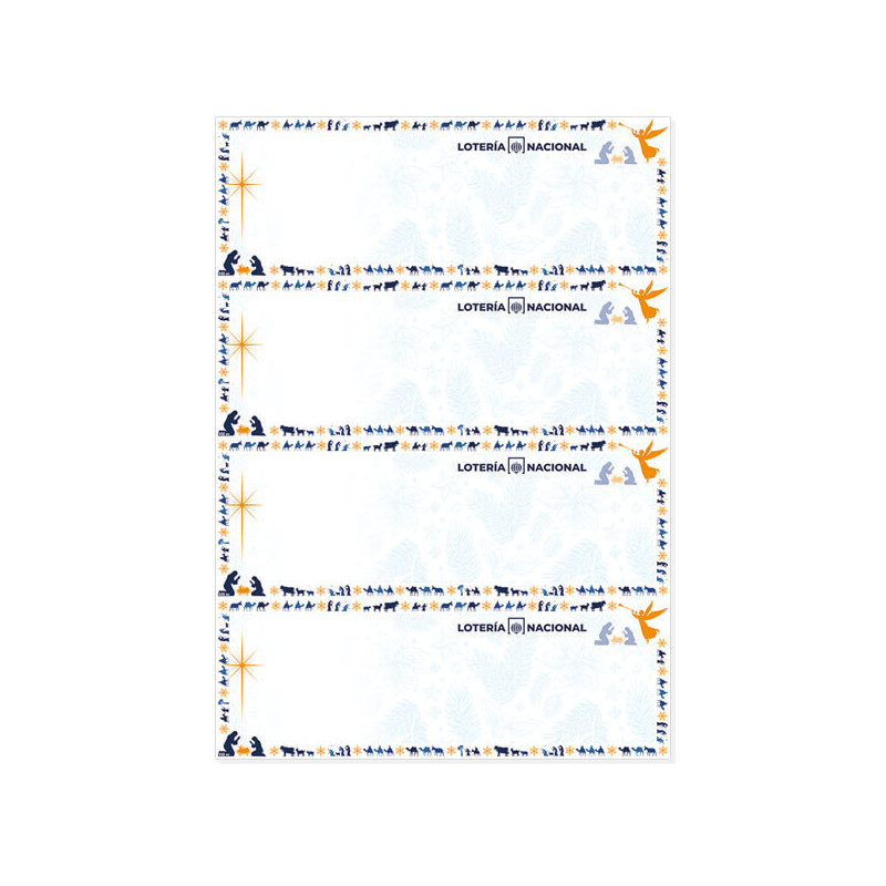 Papel de Seguridad Navidad Clásica modelo Belén