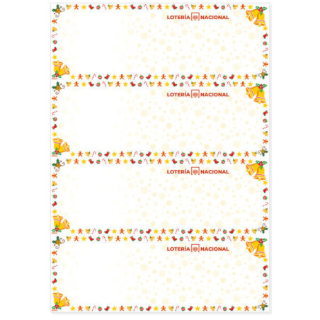 Papel de Seguridad Navidad Clásica modelo Campanas