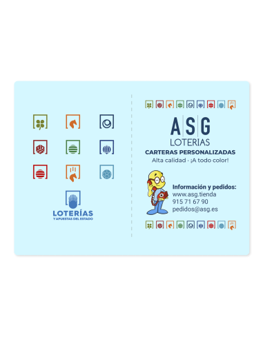 Cartera a color impresión a color