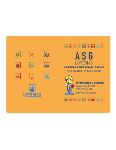 Cartera a color impresión a color