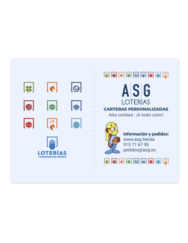 Cartera a color impresión a color