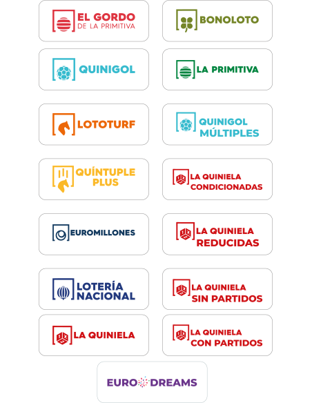 Pegatinas de juegos - nuevos logotipos de los juegos de SELAE + EuroDreams