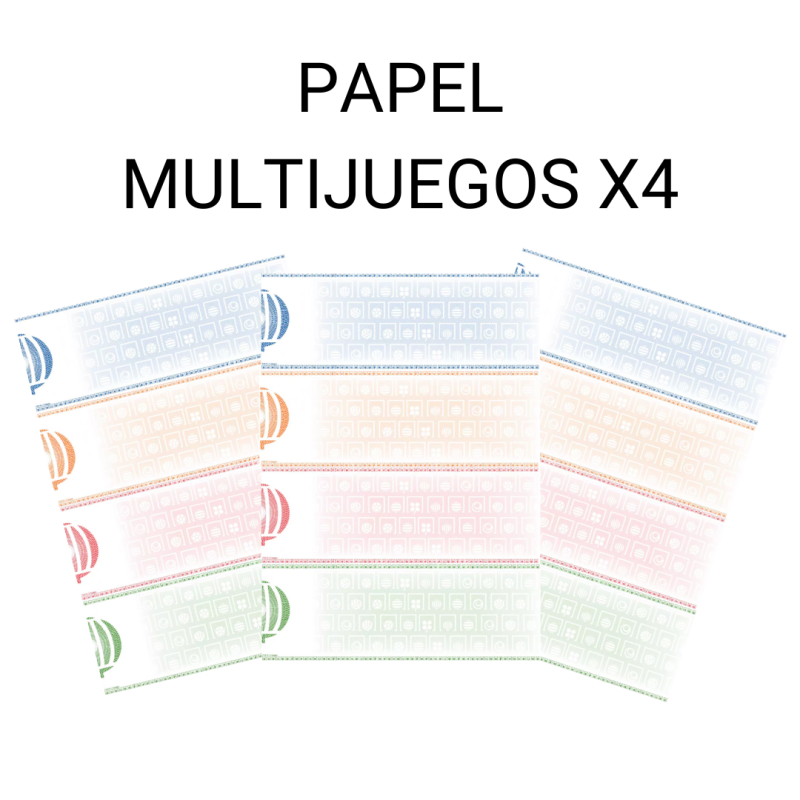 Papel de seguridad Multijuegos x4 de ASG para participaciones y peñas