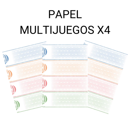 Papel de seguridad Multijuegos x4 de ASG para participaciones y peñas