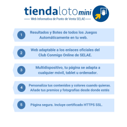 TiendaLoto mini página web para la presencia en internet 2