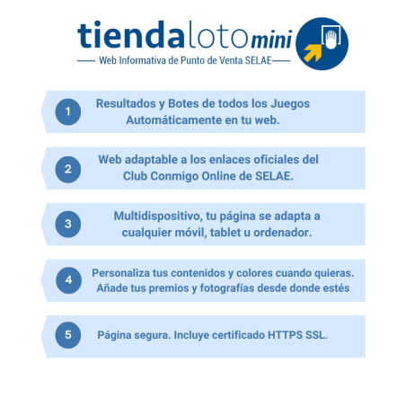 TiendaLoto MINI con mantenimiento anual