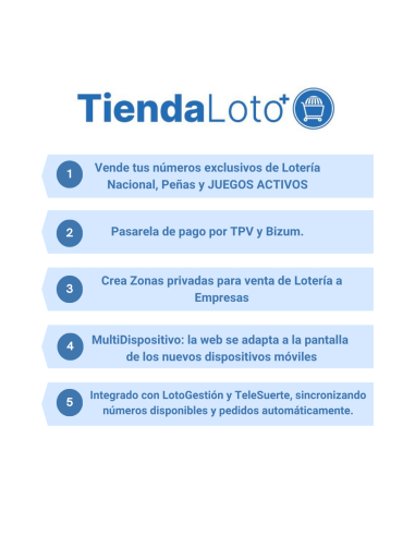 TiendaLoto + con mantenimiento anual