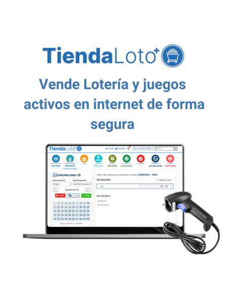 TiendaLoto+ : vende lotería y juegos activos en internet de forma segura
