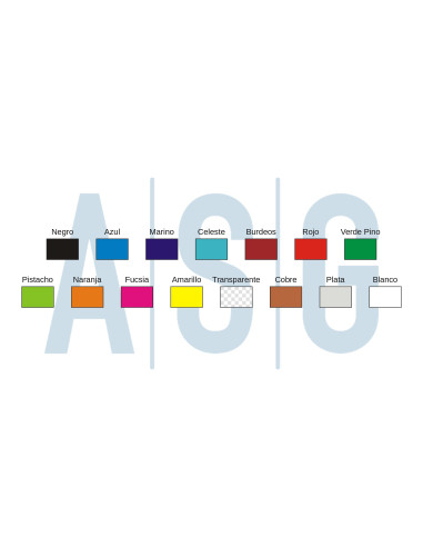 Colores de impresión disponibles para las carteras personalizadas de ASG