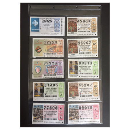 Fundas para 10 décimos y/o tickets transparentes